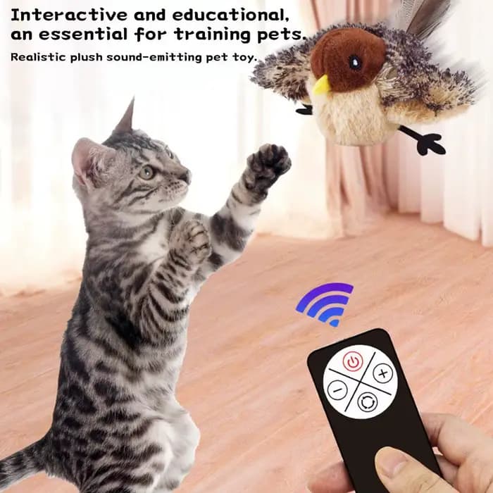 Flappy oiseau interactif chat jouet télécommande USB Rechargeable