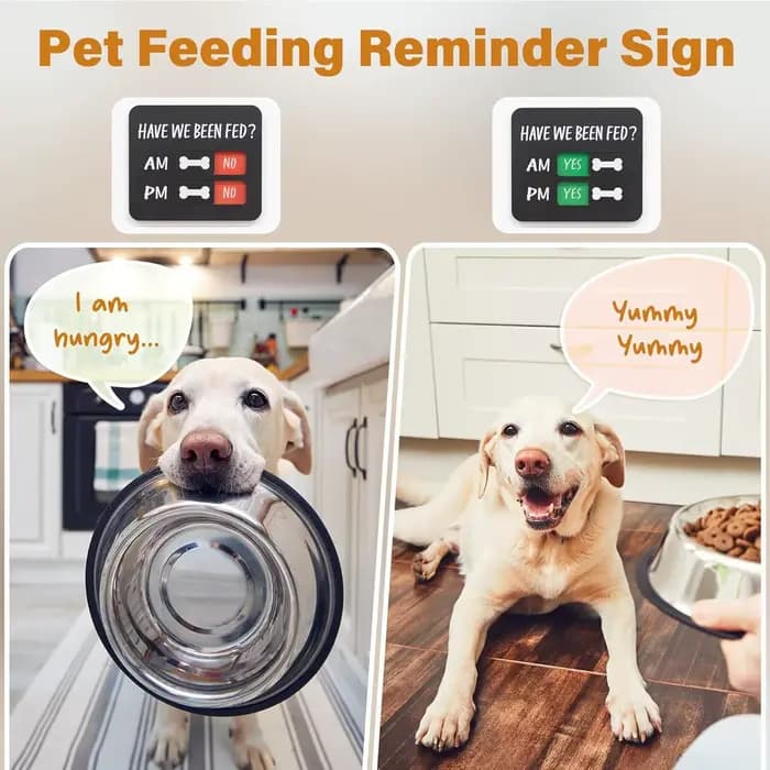 Tableau magnétique de suivi des repas pour chat et chien