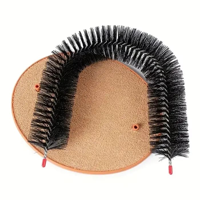 Jouet pour chat arc auto-groome Pamper félin avec un Massage toilettage brosse à friction avec tampon à gratter