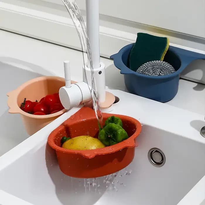 Panier de vidange d'évier de cuisine multifonctionnel en forme de chat