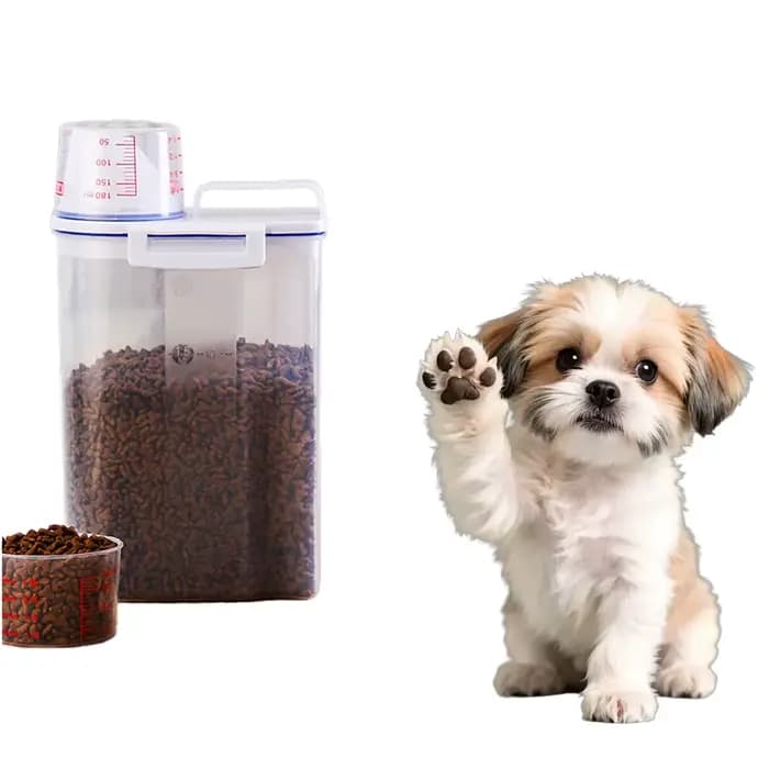 Seau de stockage de nourriture pour chien de 1.5kg/2kg