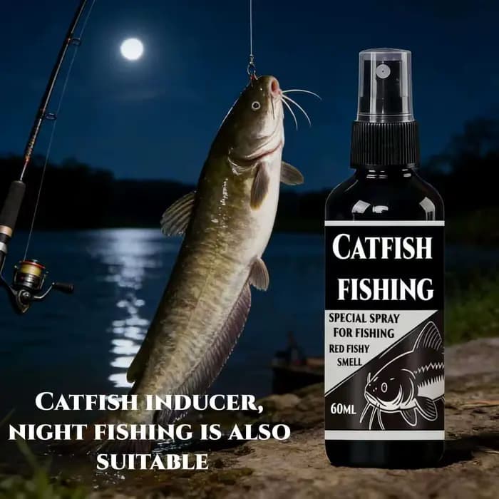 Spray spécial pour inducteur de poisson-chat, 60ml, atrayant au parfum de poisson rouge pour la pêche de rivière, du lac et de nuit, forte absorption, utilisation toutes saisons