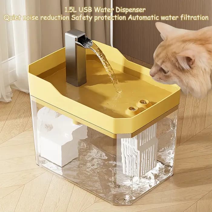 Fontaine à eau pour chat avec filtre automatique