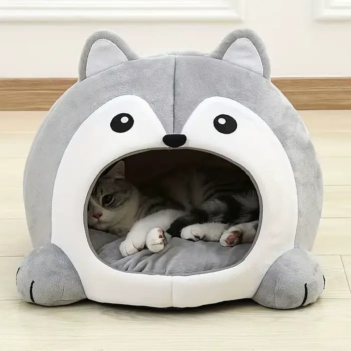 Lit pour chat de dessin animé