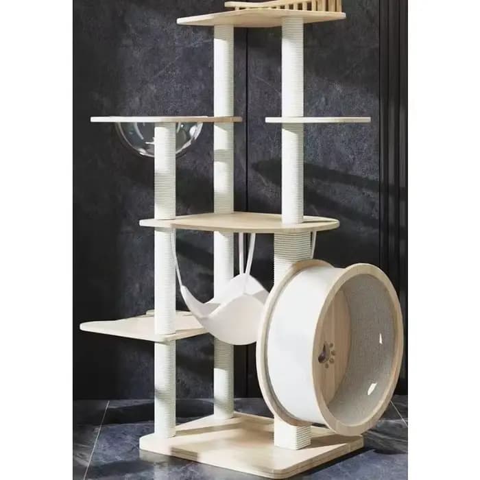 Arbre à chat de style tapis roulant de luxe léger
