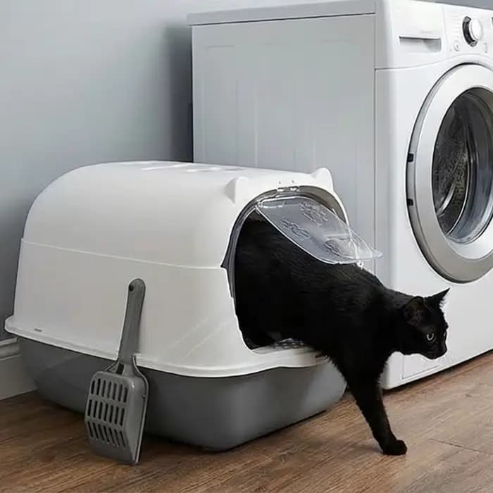 Bac à litière fermé Large pour chats