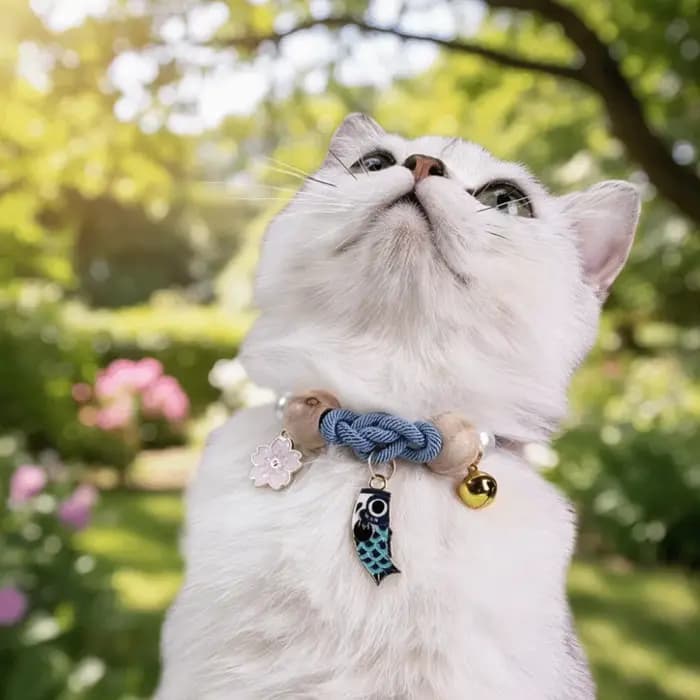 Collier anti-puces réglable pour chat