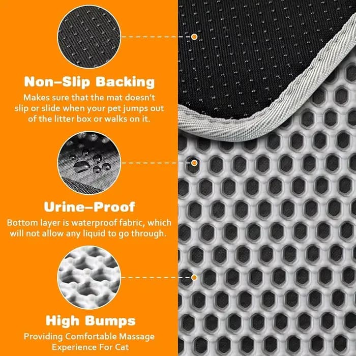 Polymères de Litière Pliable à Double Couche pour Chat