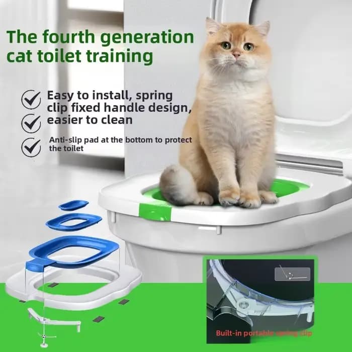 Kit d'entraînement de toilette réutilisable pour chat