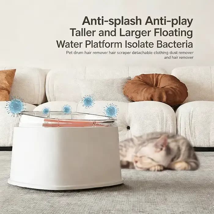 Bol d'eau flottant anti-déversement pour chats et chiens