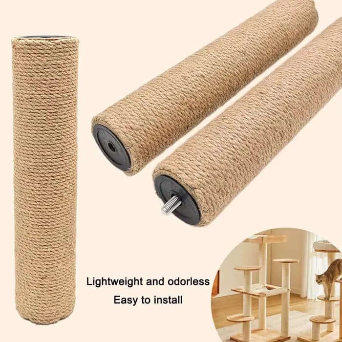 Accessoires DIY pour arbre à chat : Poteau à gratter en sisal, tube en carton rigide de remplacement pour tour d'escalade pour chat