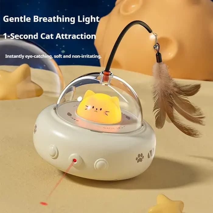 Jouet interactif automatique pour chat UFO 3-en-1