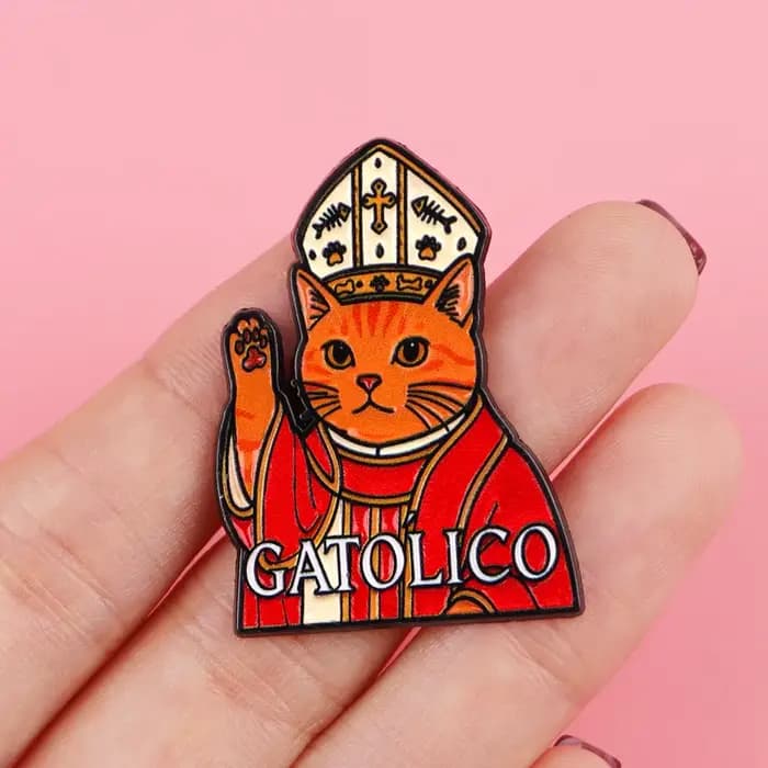 Pins en émail et broches « Orange Cat Energy » pour les amoureux des chats