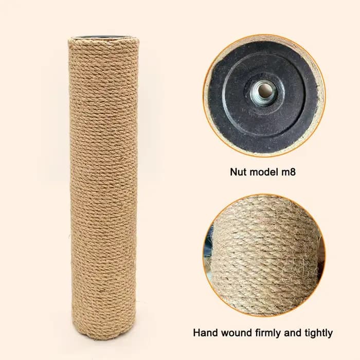 Accessoires DIY pour arbre à chat : Poteau à gratter en sisal, tube en carton rigide de remplacement pour tour d'escalade pour chat