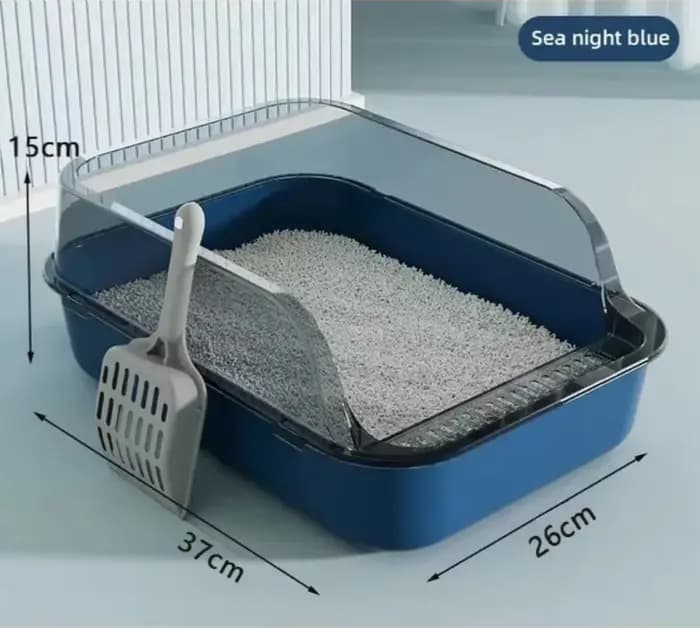 Bac à sable pour chat, bac à litière semi-fermé