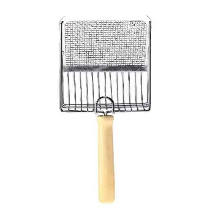 Pelle à litière pour chat avec manche en bois 2-en-1