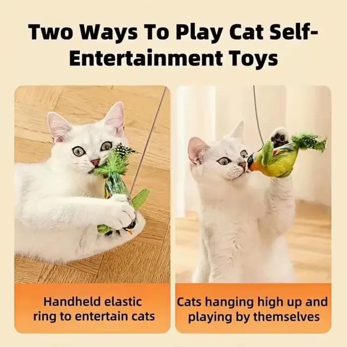 Jouet pour chat qui imite le son d'un oiseau, amuse le chat, amuse-t-il soi-même, soulage l'ennui, corde élastique résistante aux griffures et aux morsures, nouveauté