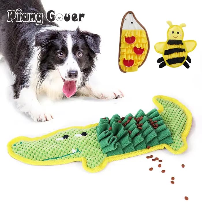 Jouet de puzzle coule en forme de crocodile pour animaux de compagnie