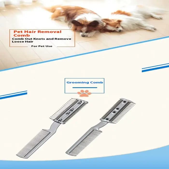 Tondeuse et peigne de toilettage pour animaux de compagnie avec 2 lames