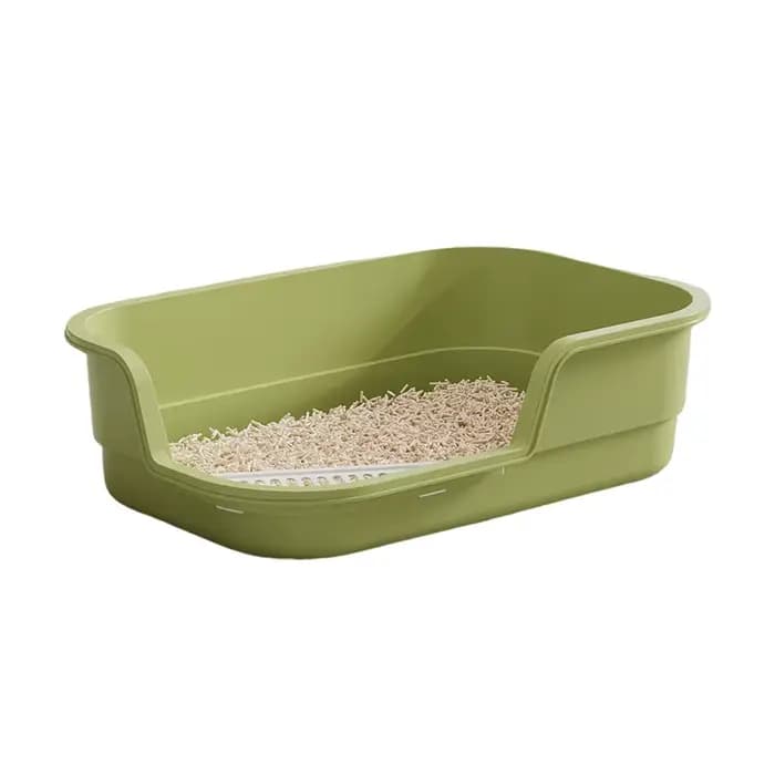 Bac à litière extra-large pour chat, toilette anti-éclaboussures pour chat, bac à litière géant semi-fermé pour chat, fournitures pour animaux de compagnie