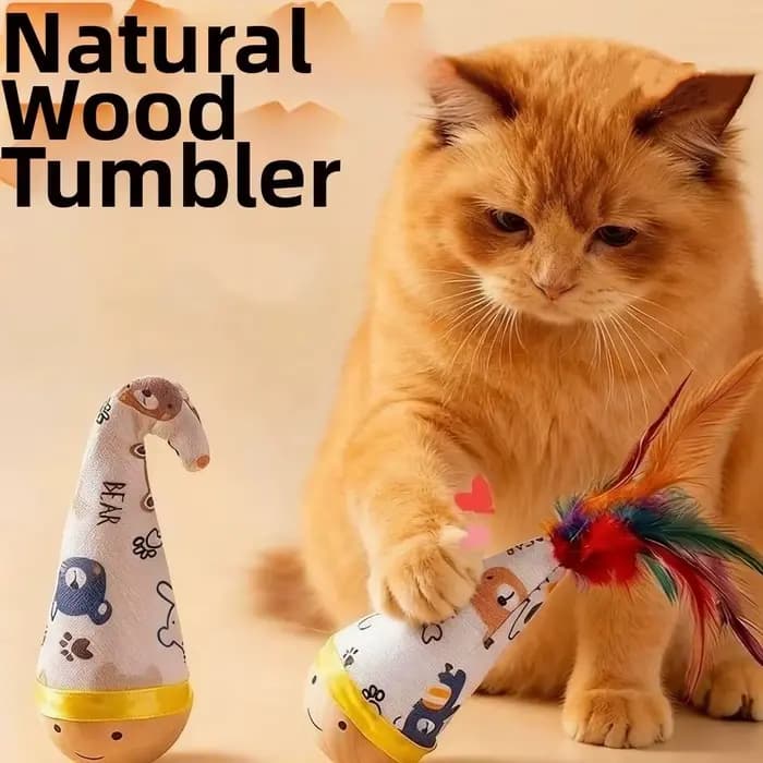 Jouets interactifs pour chat : Balle oscillante à motif de dessin animé