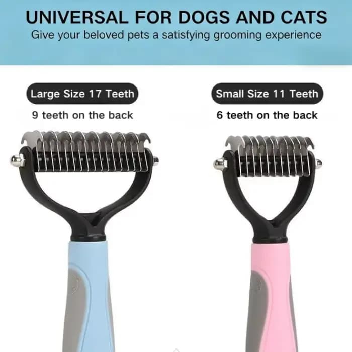 (1PC) Peigne de toilettage pour animaux de compagnie - Choisissez 11 ou 17 dents - Brosse démêlante pour chats et chiens