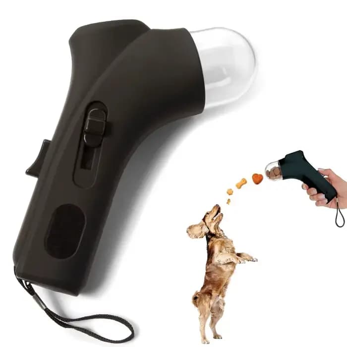 Lanceur de friandises pour chien et chat, catapulte à friandises, distributeur interactif, jouet d'entraînement, accessoires de jeu portables pour animaux de compagnie en plein air