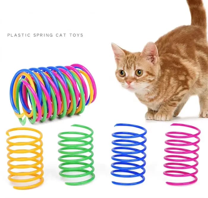 Bobine de chaton ressorts en spirale jouets pour chat jauge interactive jouet de printemps
