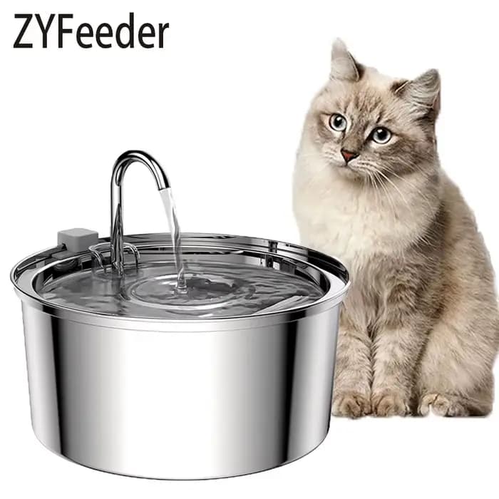 Distributeur d'eau pour animaux de compagnie en acier inoxydable