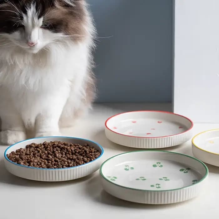 Bol en céramique pour animaux de compagnie, bol d'alimentation pour animaux de compagnie, eau potable, nourriture pour chat, ustensiles de nourriture pour chien, fournitures pour animaux de compagnie,