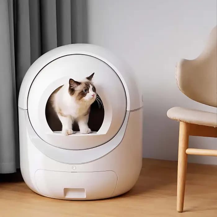 Bac à litière autonettoyant pour plusieurs chats