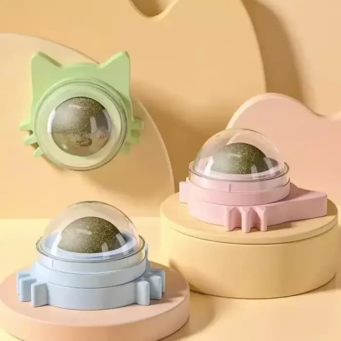 Jouets à la Catnip pour chats – Balle interactive murale d'intérieur à rotation