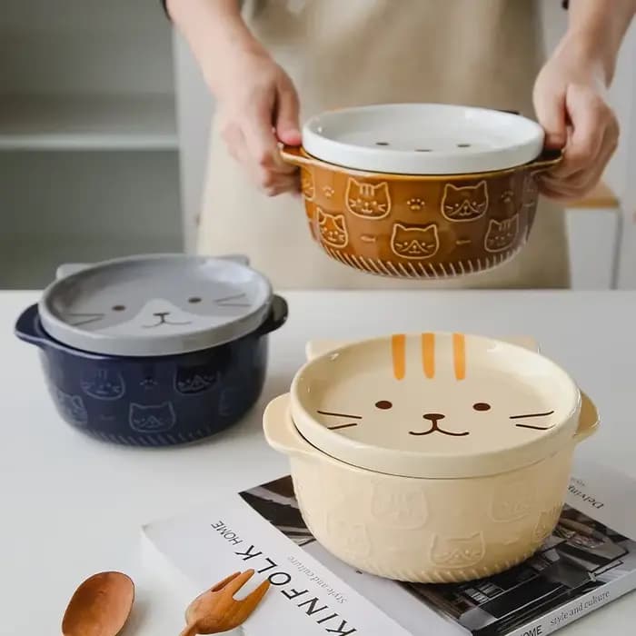 Bols en céramique créatifs pour chat et chien de dessin animé