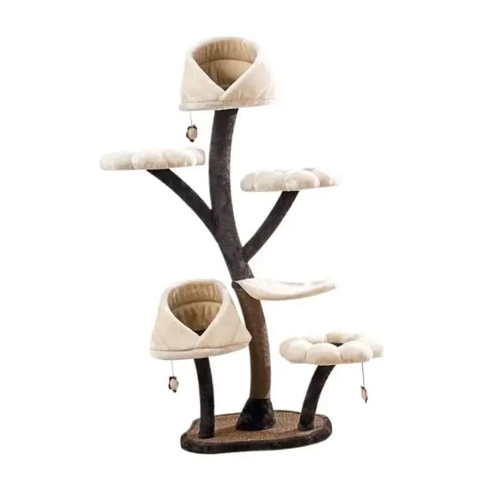 Arbre à chat avec motif floral