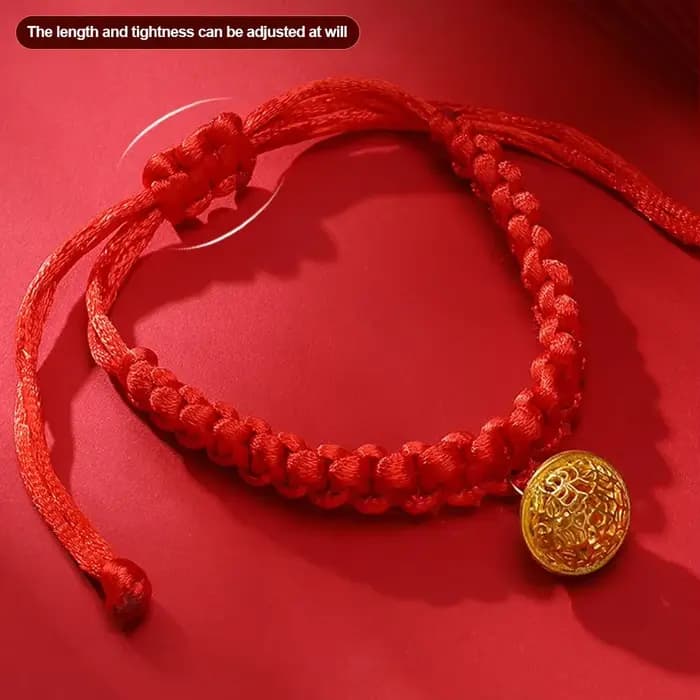 Collier Tressé en Corde Rouge pour Chat Chinois