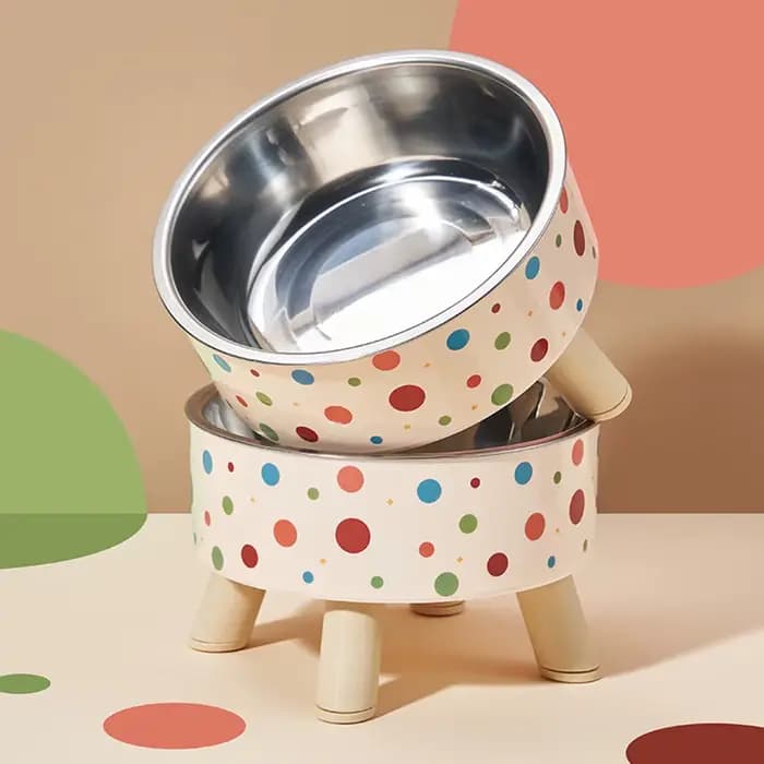 Bol de nourriture pour animaux de compagnie mignon – Conception antidérapante
