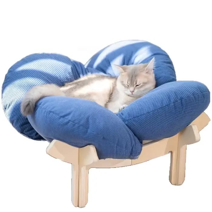 Lit pour chat en bois, petit canapé pour animaux de compagnie d'intérieur