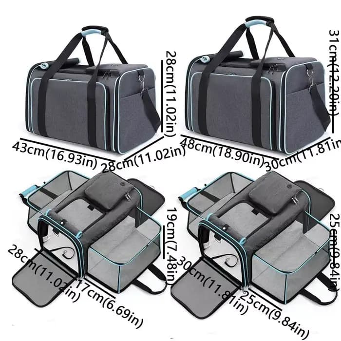 Sac de transport pour chat extensible et pliable