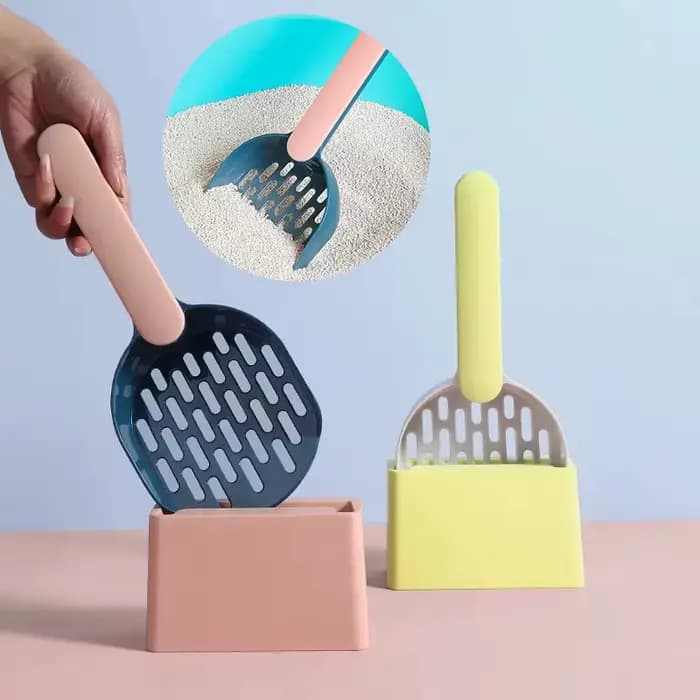 Ensemble de cuillères à litière pour chat avec Base