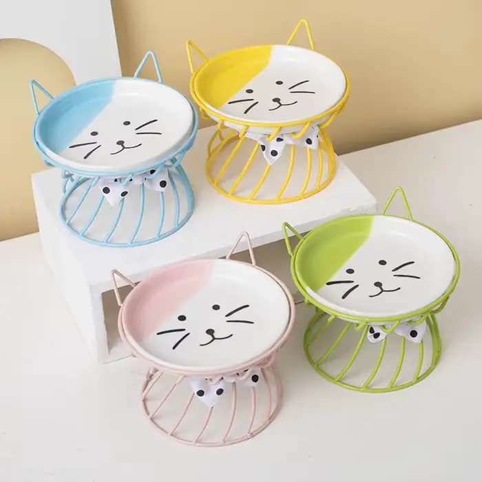 1 ensemble (1 support + 1 bol) de gamelles surélevées pour chat