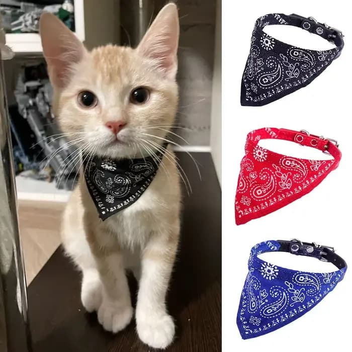 Collier bandana imprimé pour animaux de compagnie