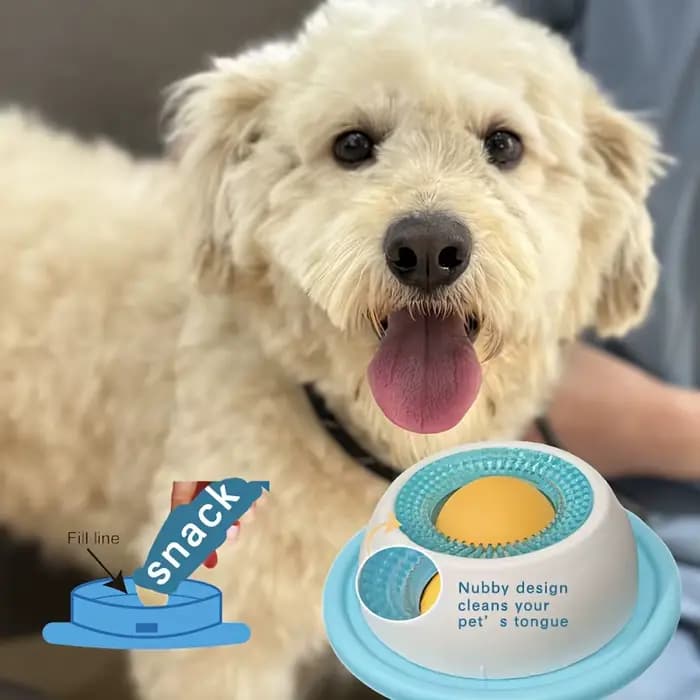 Plaque à lécher à mangeoire lente pour chats et chiens – Distributeur d'aliments humides