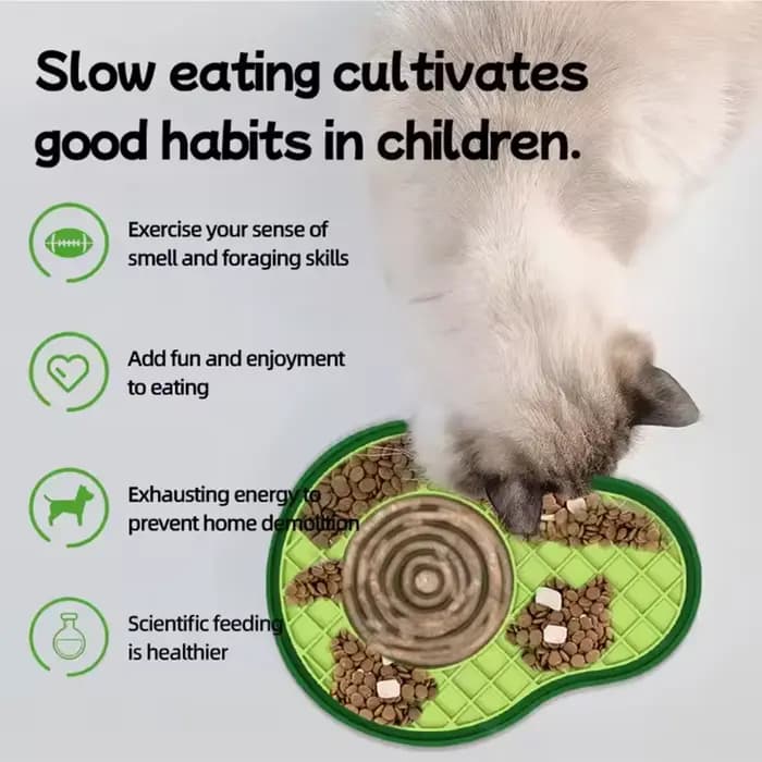 Fournitures pour animaux de compagnie bol de nourriture lente chat Anti-coups anti-dérapant bol