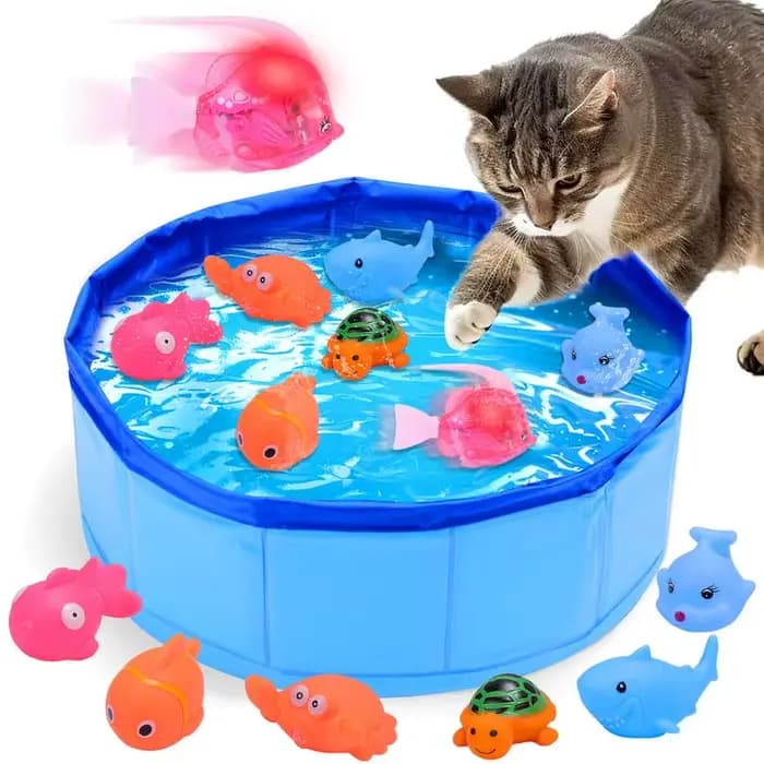 Jouet de piscine pour chat Mity Rain avec poisson
