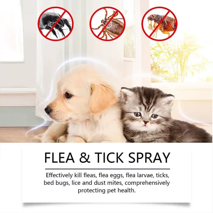 Spray anti-puces et tiques pour chiens et chats 100ml – Anti-puces
