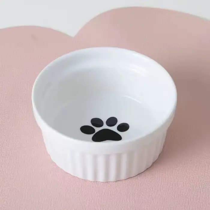 Double gamelle en céramique pour chat avec support antidérapant