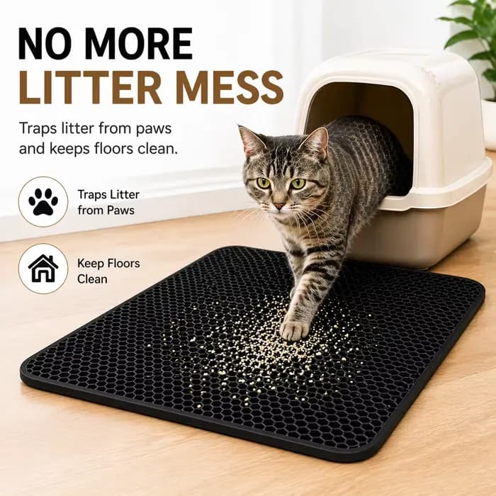 Tapis pour litière de chat