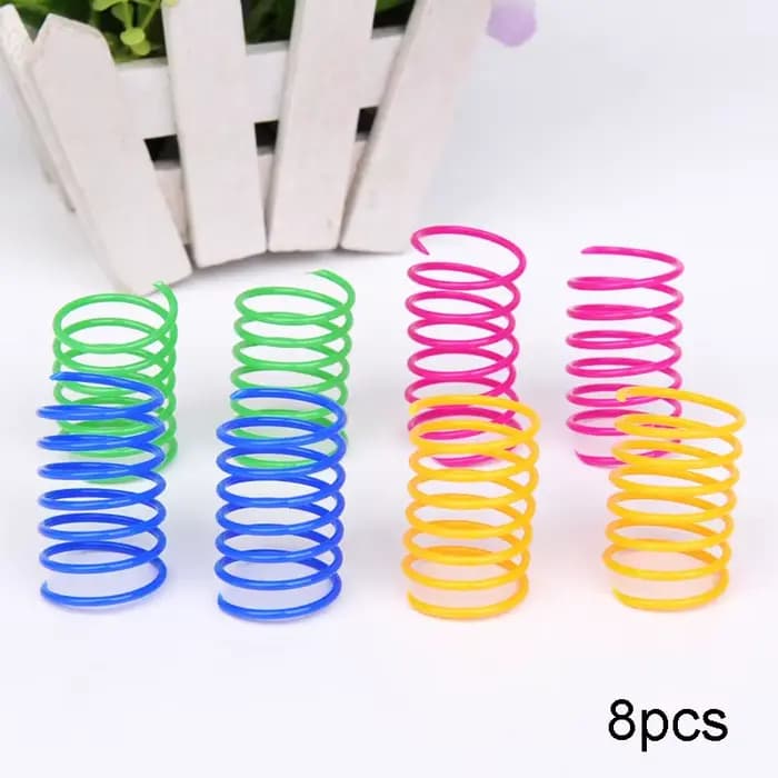 Bobine de chaton ressorts en spirale jouets pour chat jauge interactive jouet de printemps