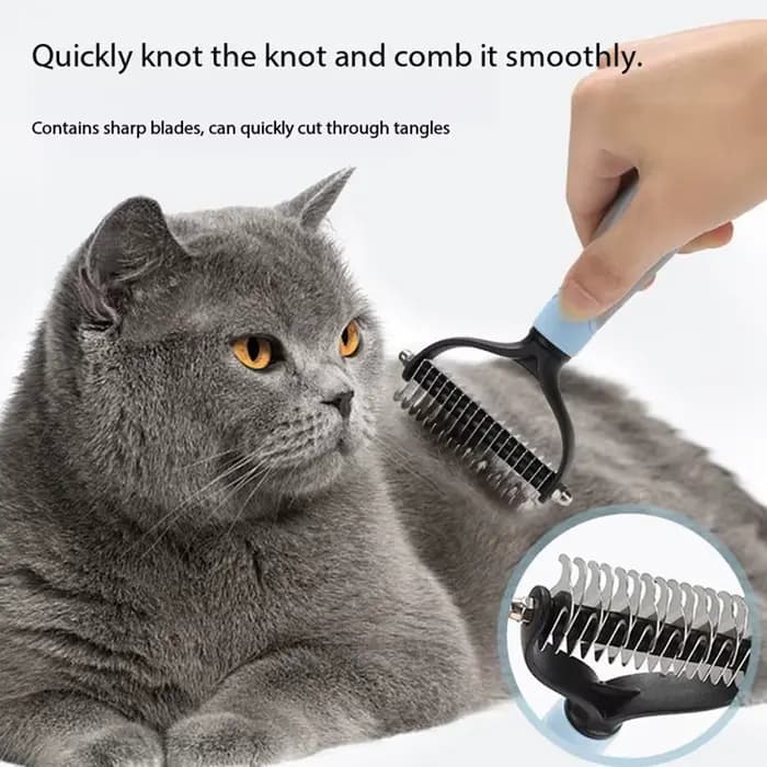 (1PC) Peigne de toilettage pour animaux de compagnie - Choisissez 11 ou 17 dents - Brosse démêlante pour chats et chiens