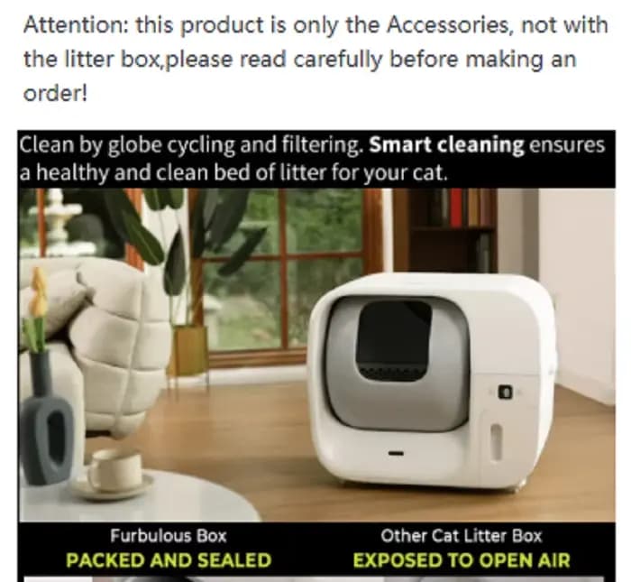 FURBULOUS Boîte à litière automatique pour chat